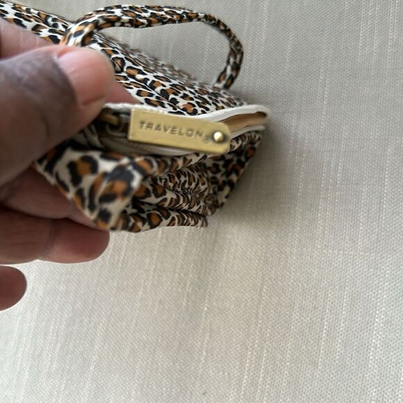 TRAVELON Crossbody Bag New Cheetah Leopard PRINT Brown Beige - Picture 4 of 7